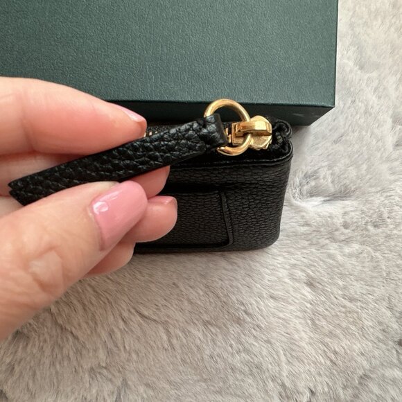 Authentic Mulberry Small Zip Coin Pouch in Black Small Classic Grain - Picture 7 of 10
